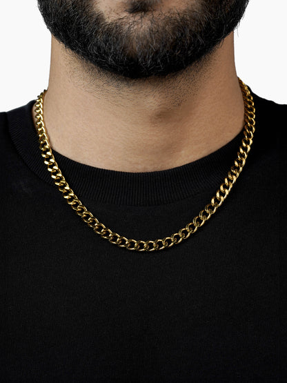 Cuban 18K Gold Plated 8 MM Men's Chain