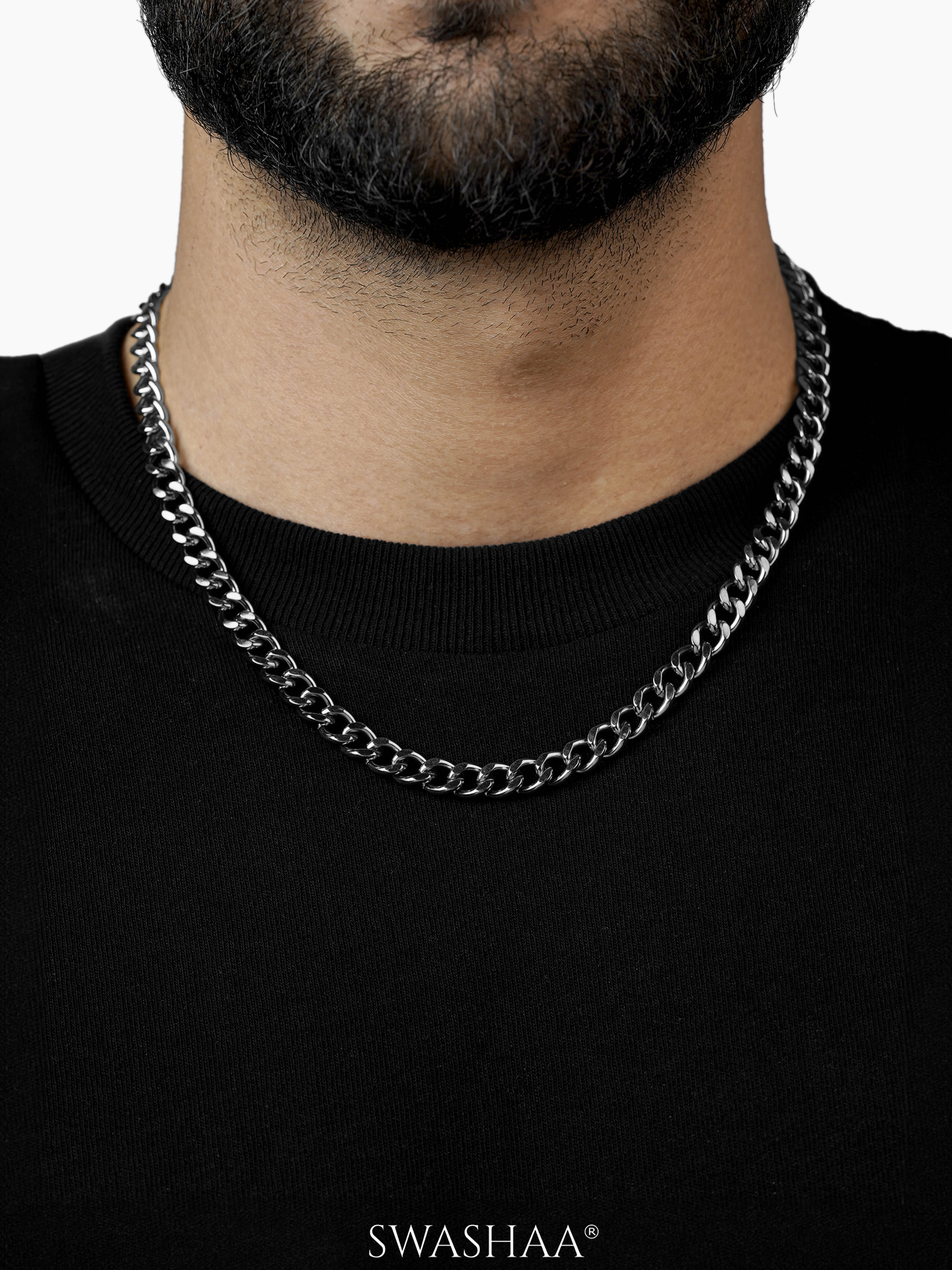 Cuban Silver 8 MM Men's Chain