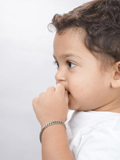 Cuban Chain 2MM Silver Kid's Bracelet