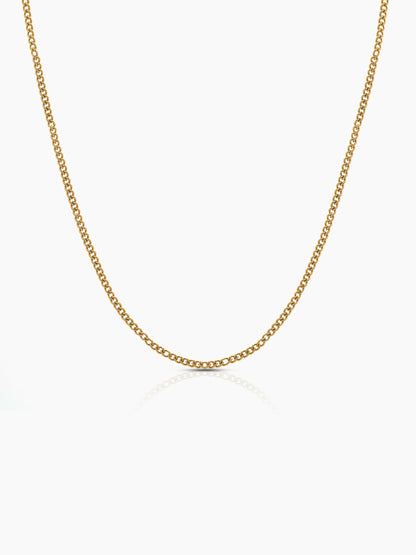 Cuban Link Chain 18K Gold Plated 2MM Kid's Chain