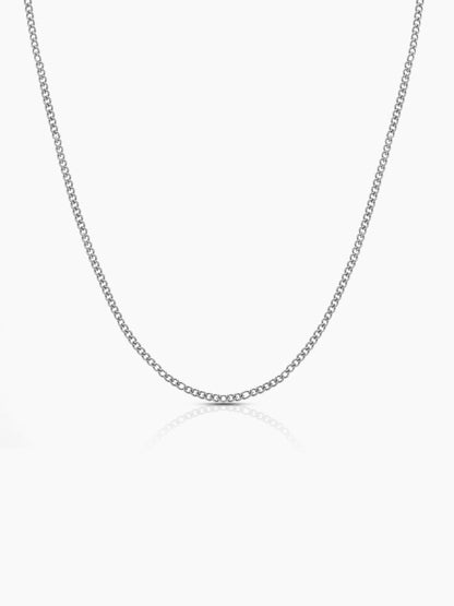  Cuban Link Chain Silver 2MM Kid's Chain