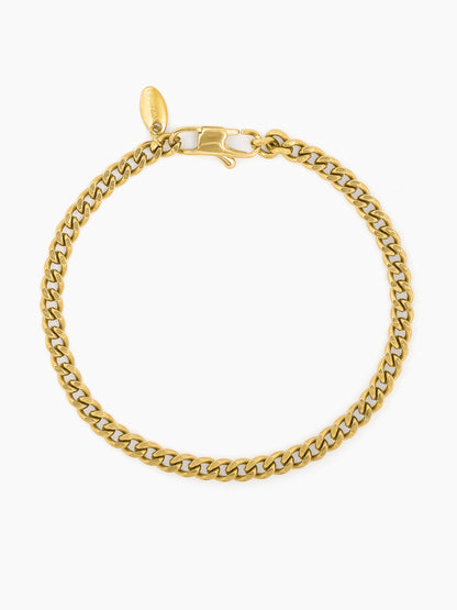 Cuban Chain 2MM 18K Gold Women's Bracelet