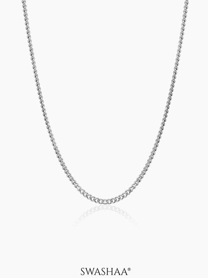 Cuban Silver 2 MM Men's Chain