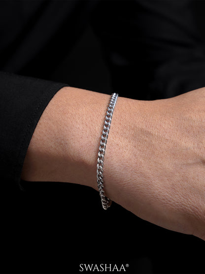 Cuban Link Silver 4 MM Men's Chain Bracelet