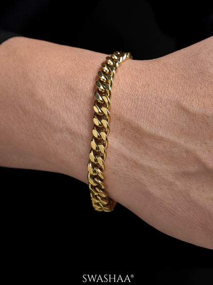 Cuban Link 18K Gold Plated 8 MM Men's Chain Bracelet