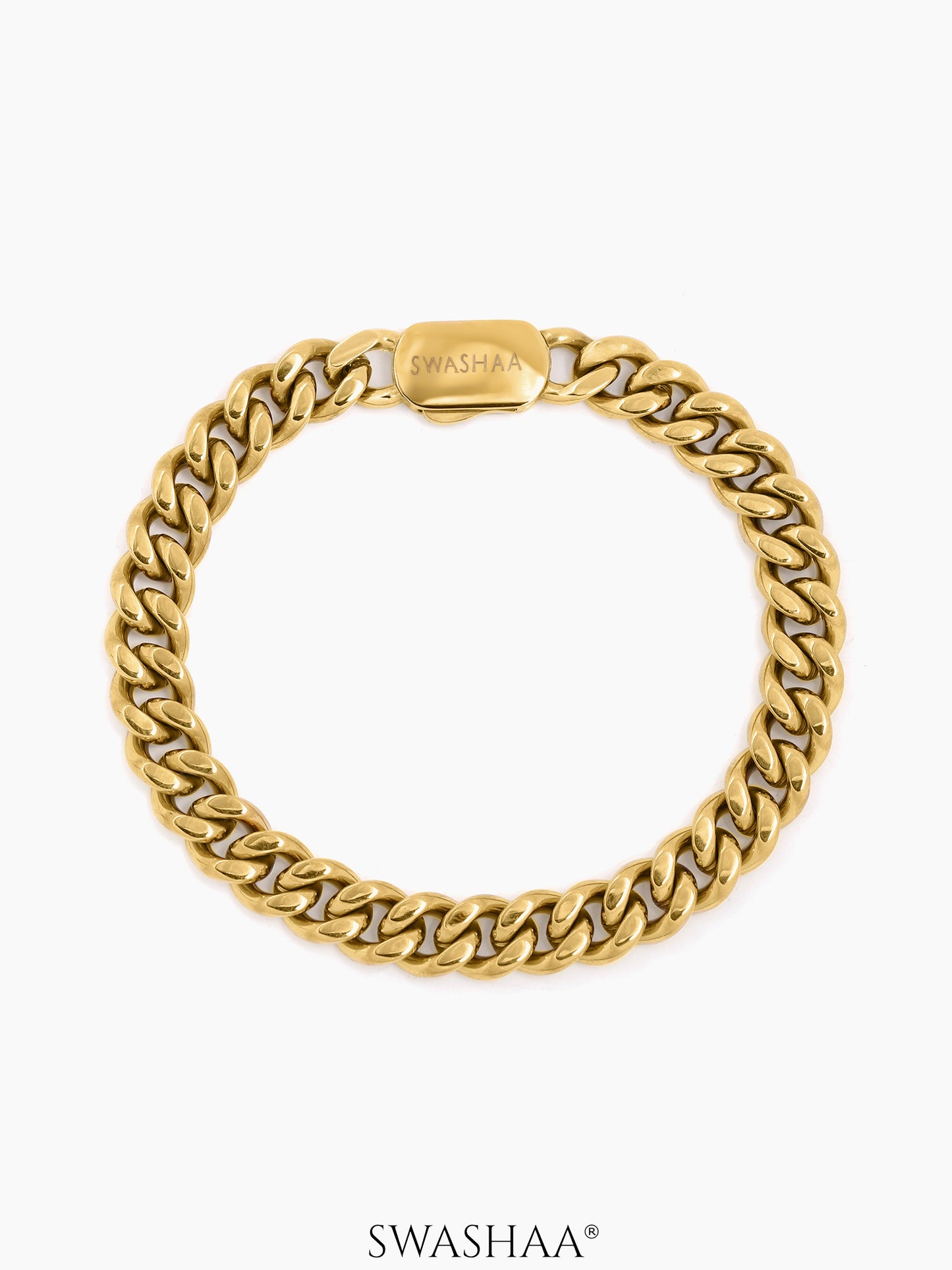 Cuban Link 18K Gold Plated 8 MM Men's Chain Bracelet