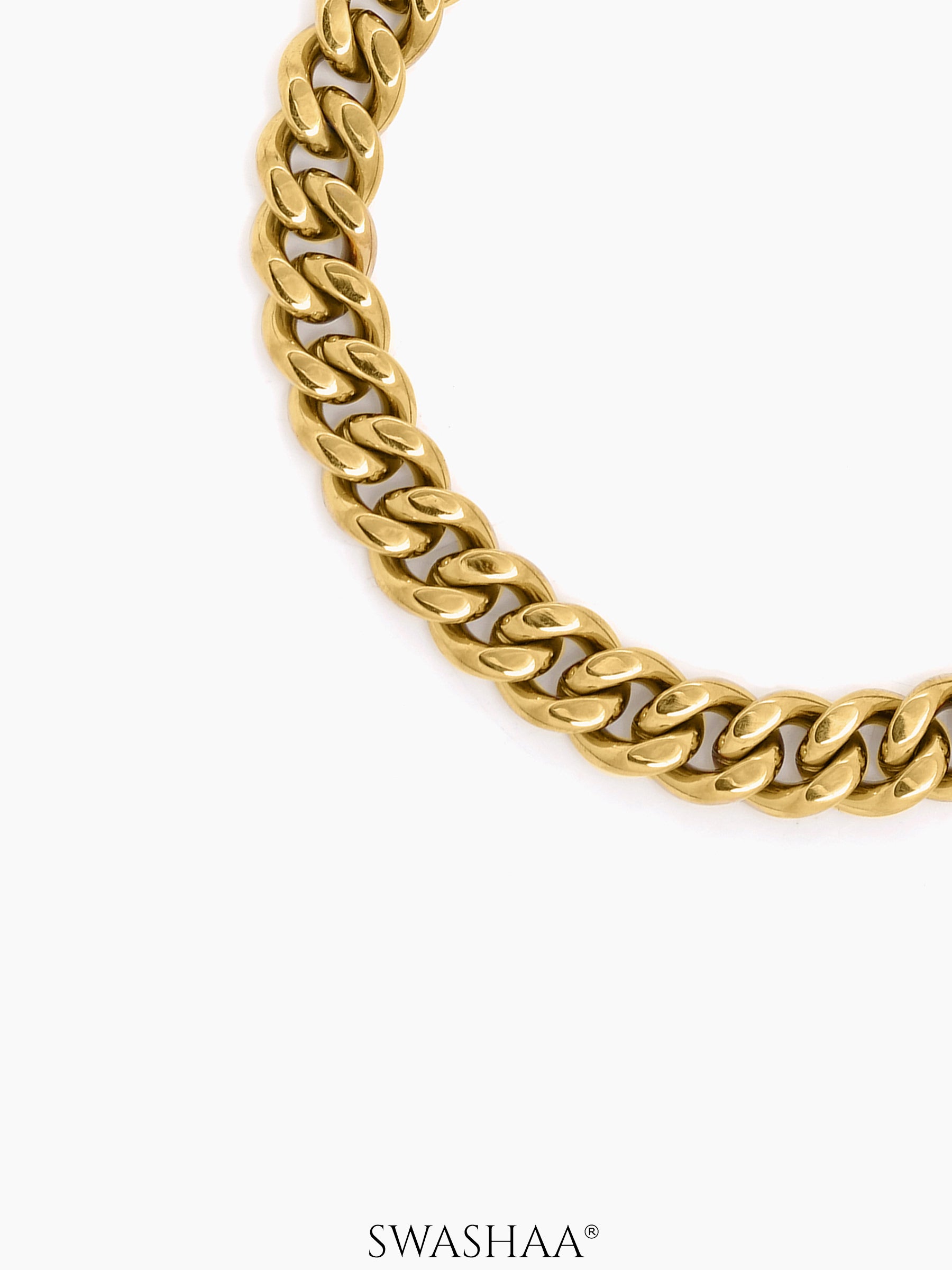 Cuban Link 18K Gold Plated 8 MM Men's Chain Bracelet