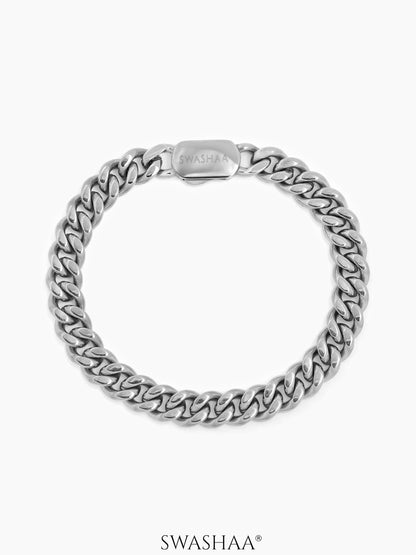 Cuban Link Silver 8 MM Men's Chain Bracelet