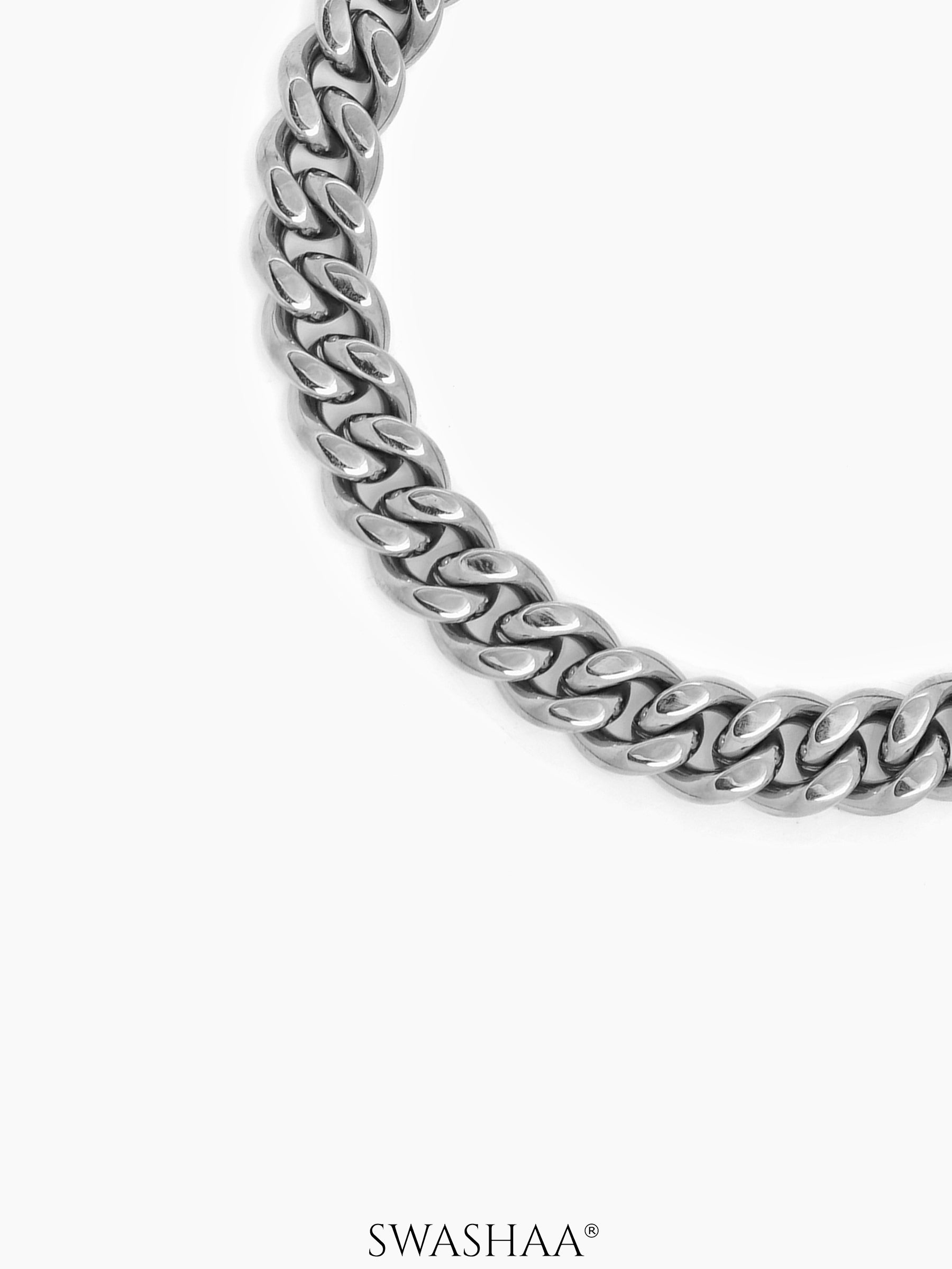 Cuban Link Silver 8 MM Men's Chain Bracelet
