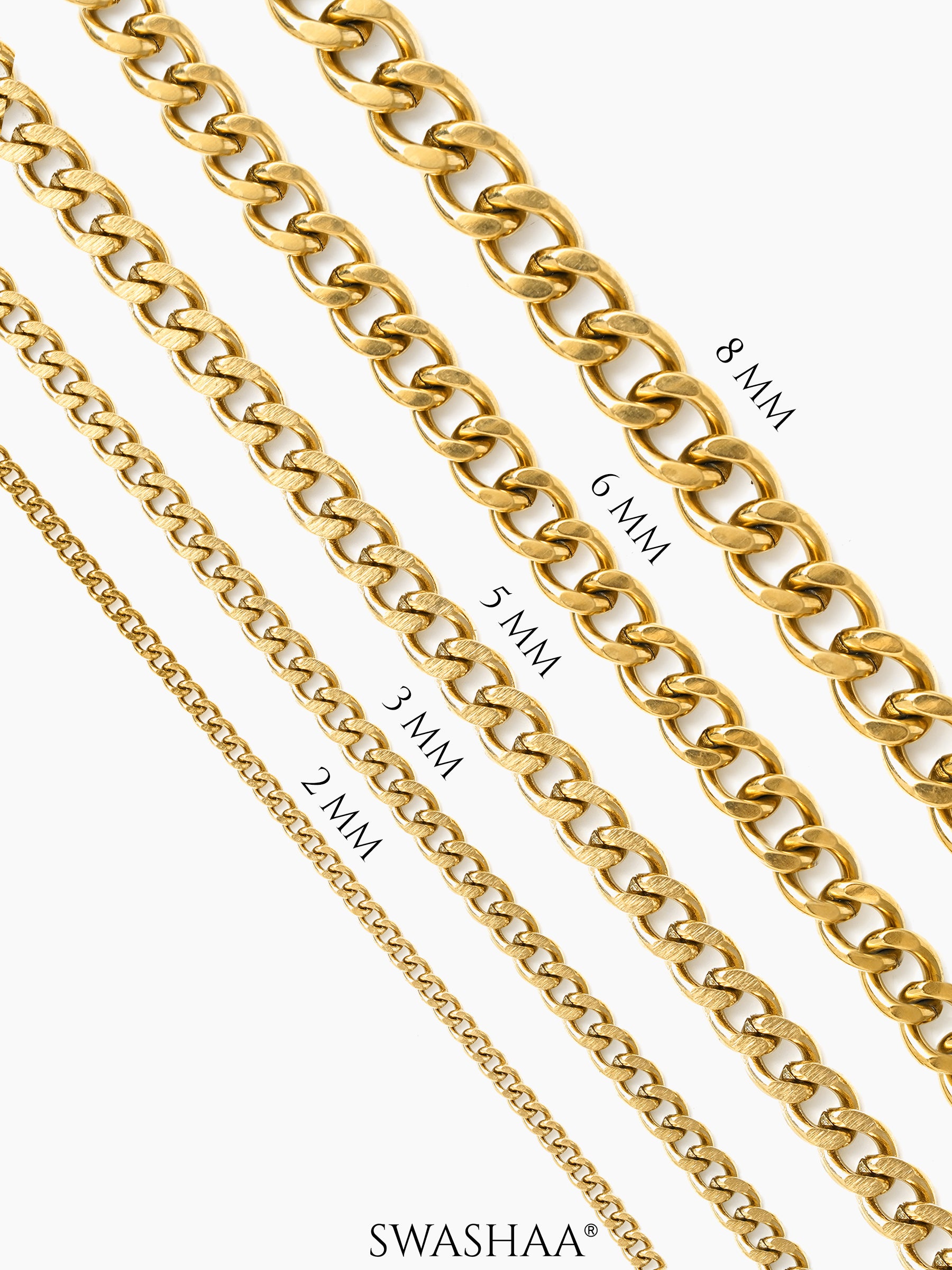 Cuban 18K Gold Plated Men's Chain