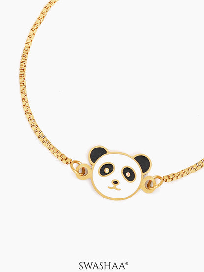 Cuddly Panda Charm 18K Gold Plated Kid's Loose Bracelet