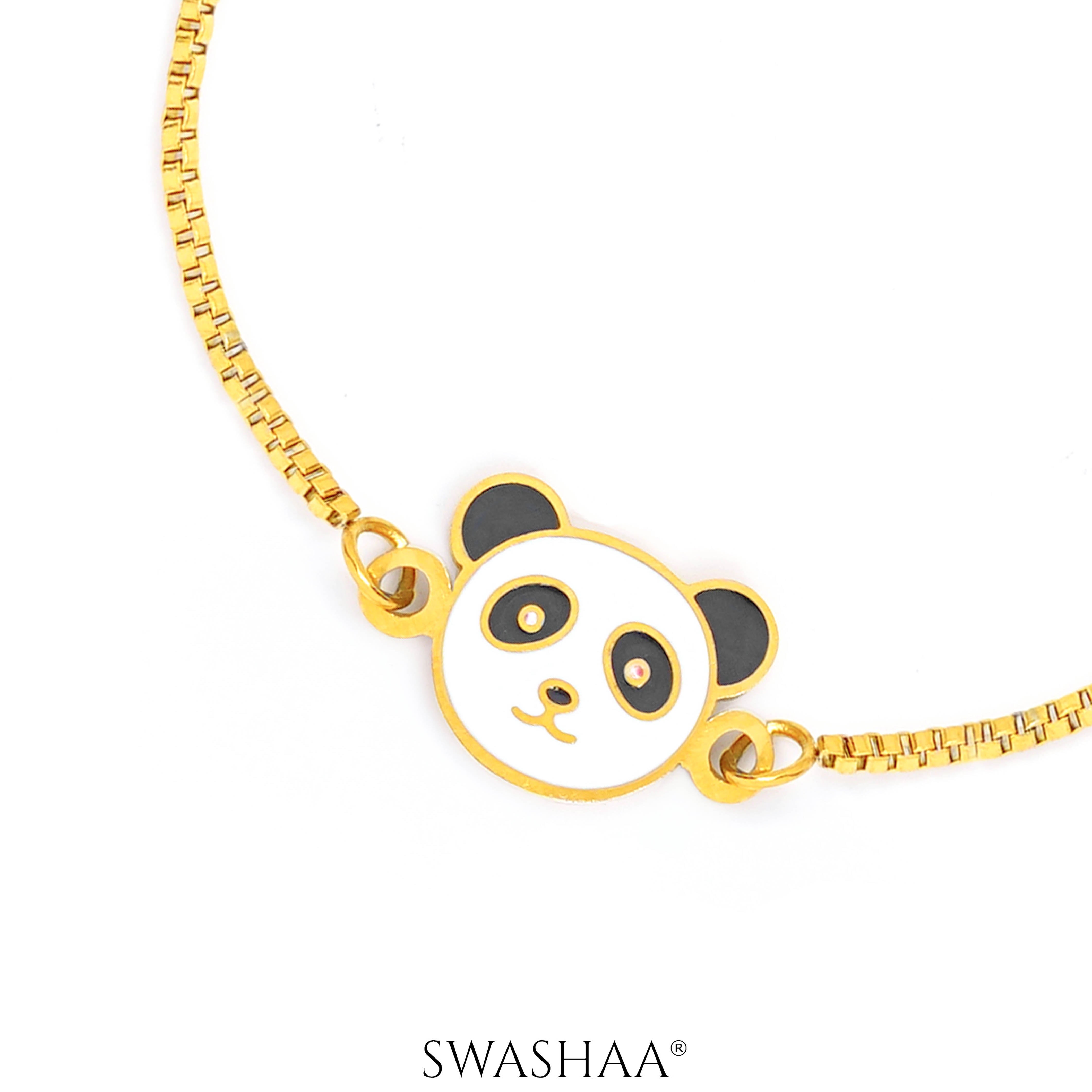 Cuddly Panda Charm 18K Gold Plated Kid's Bracelet