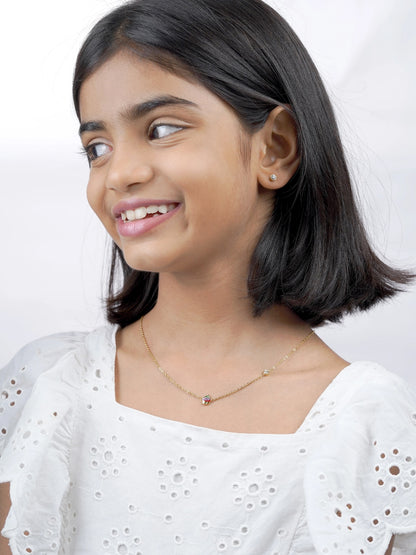 Cupcake Charm 18K Gold Plated Kid's Chain Pendant Necklace