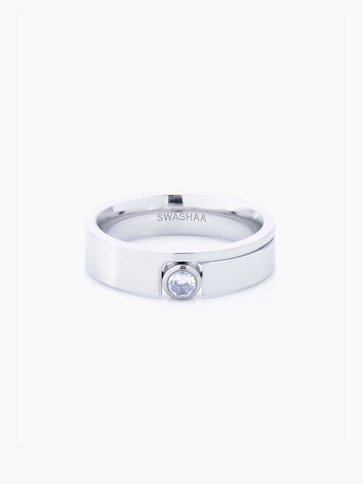 Cyro Diamond Silver Men's Ring