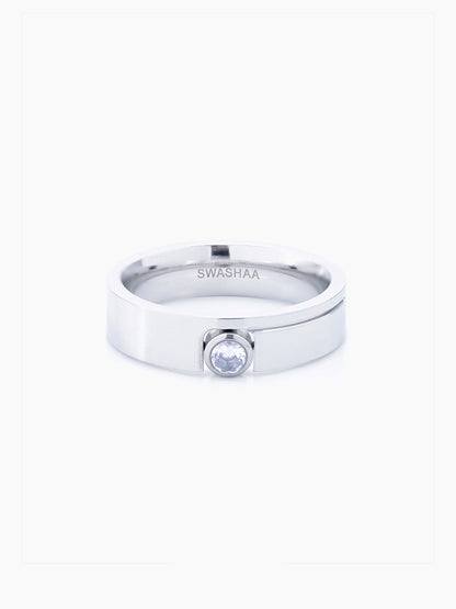 Cyro Diamond Silver Men's Ring