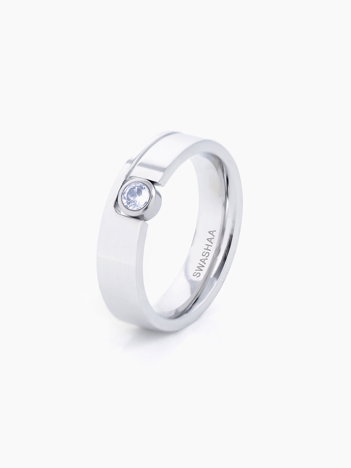 Cyro Diamond Silver Men's Ring