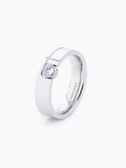 Cyro Diamond Silver Men's Ring