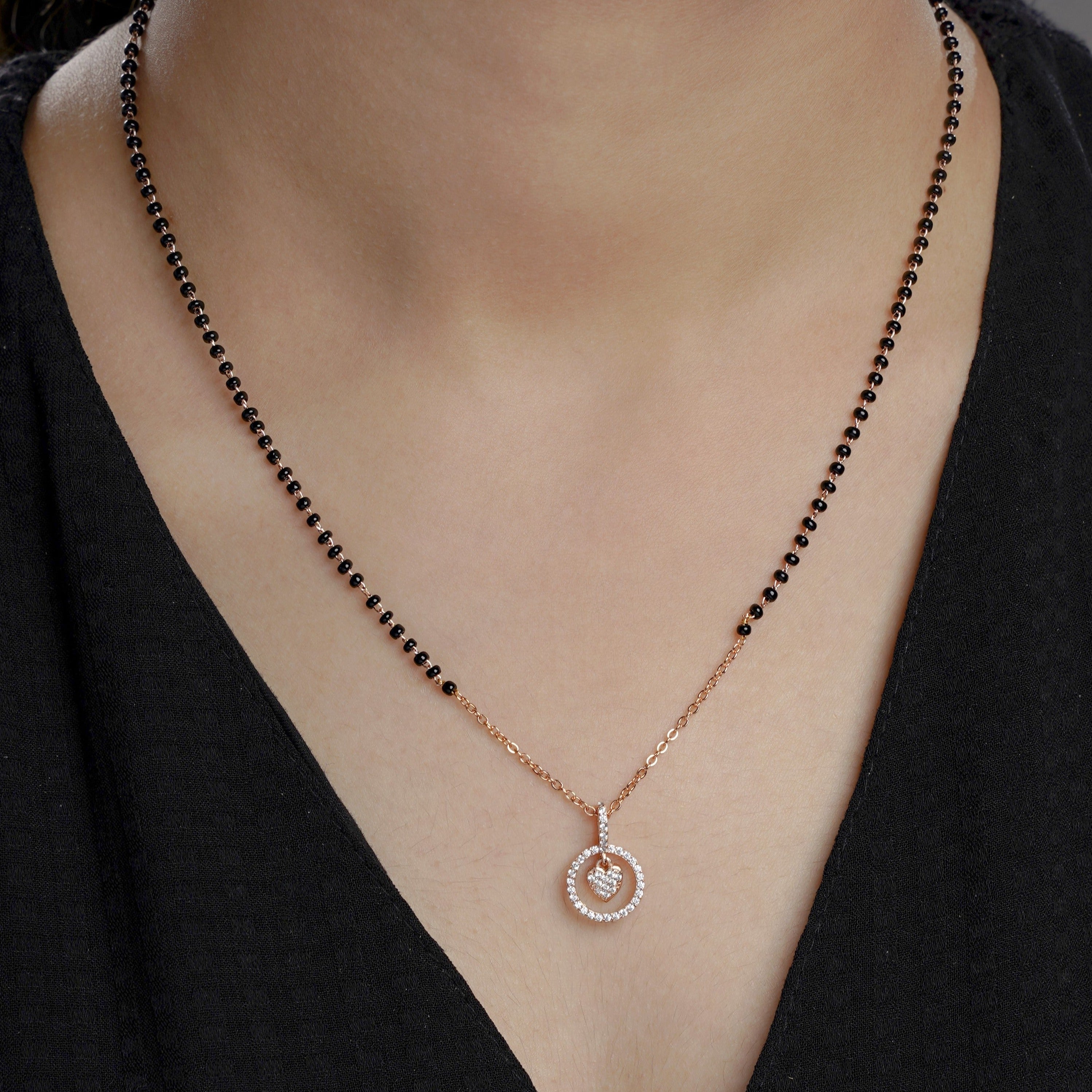 Delora Rosegold Plated Mangalsutra
