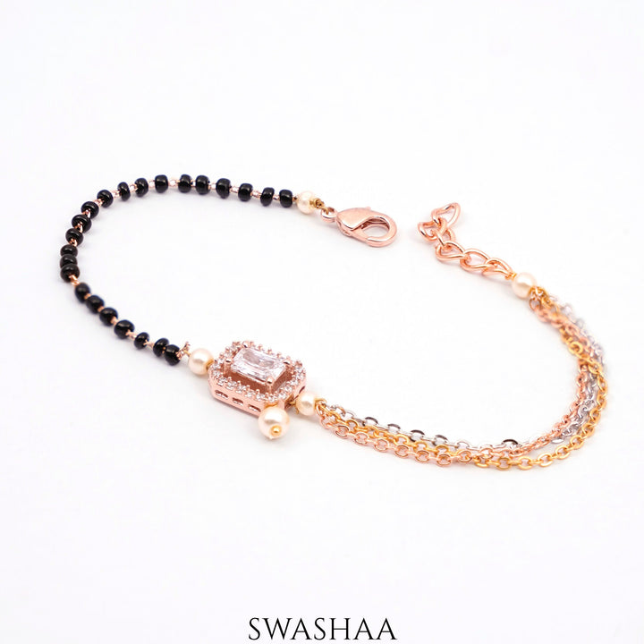 Dharana Rosegold Plated Mangalsutra Bracelet