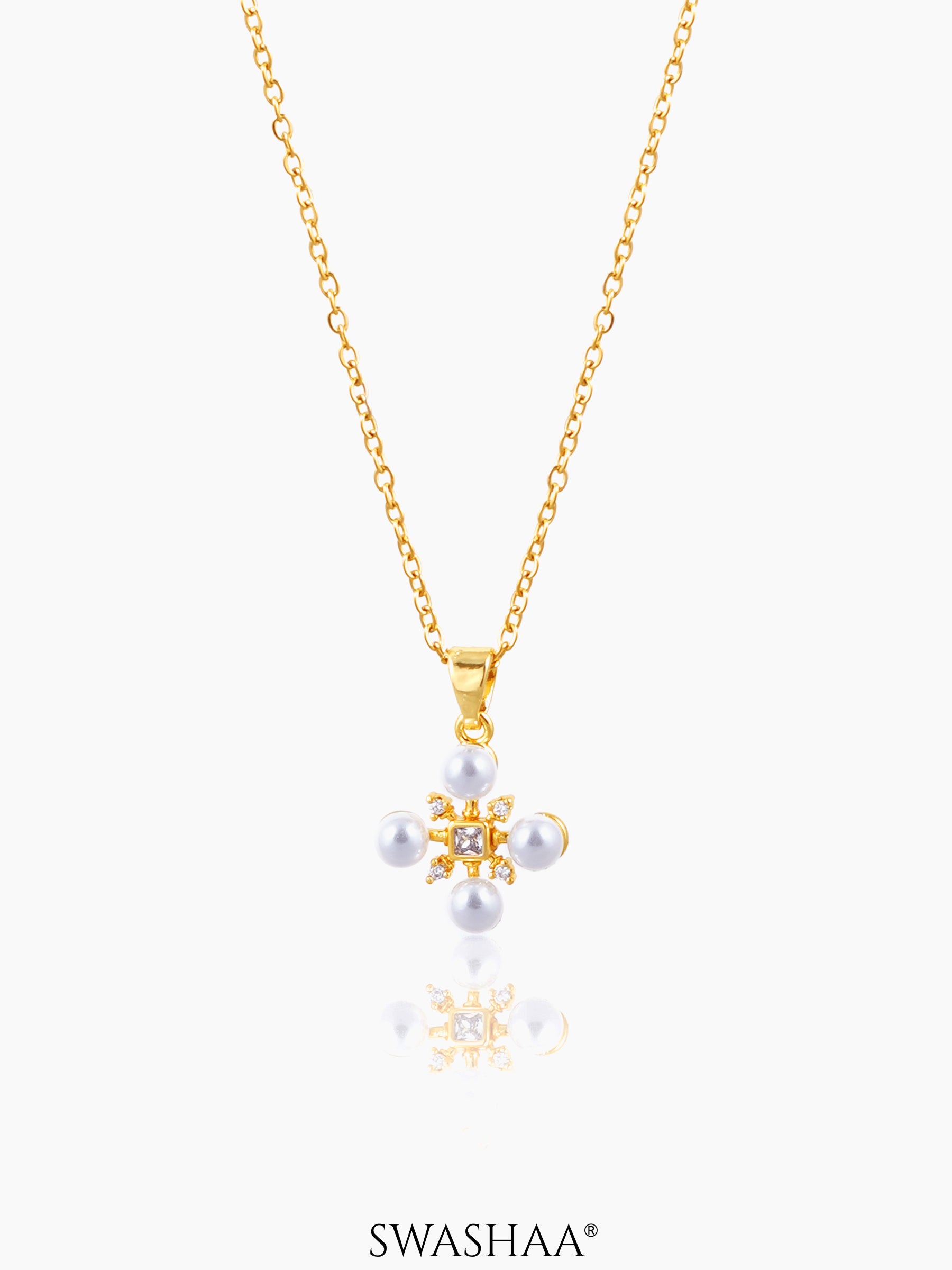 Dahlia Pearl Viterix 18K Gold Plated Necklace