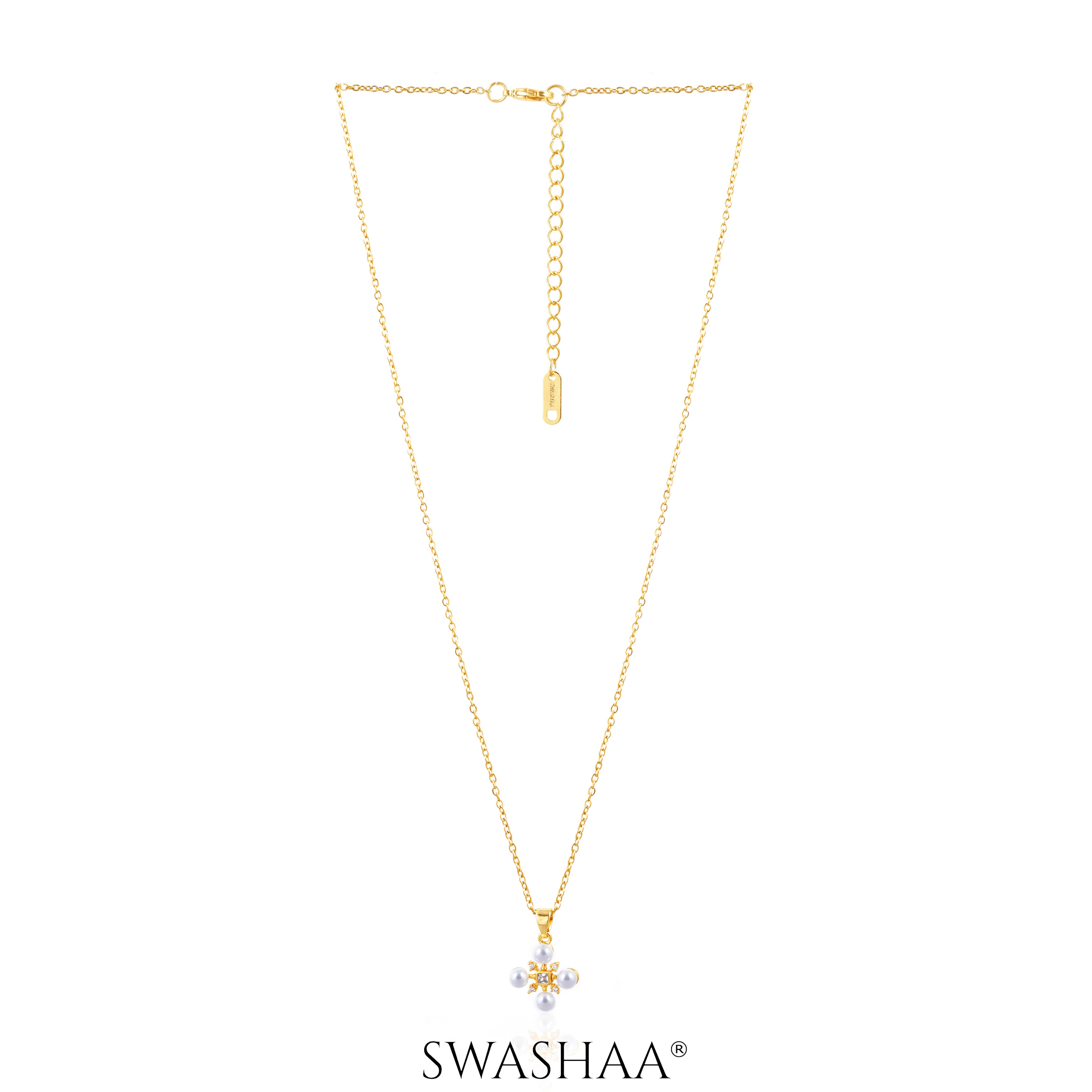 Dahlia Pearl Viterix 18K Gold Plated Necklace