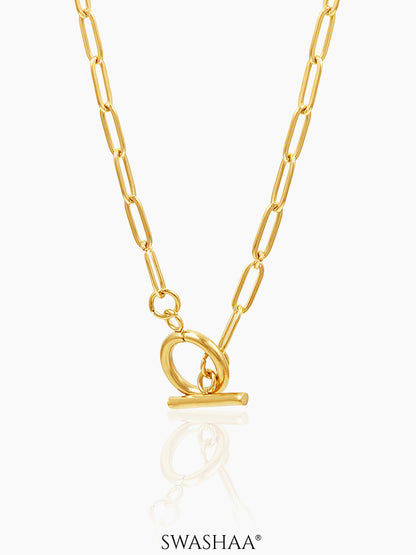Daina Toggle Clasp 18K Gold Plated Necklace