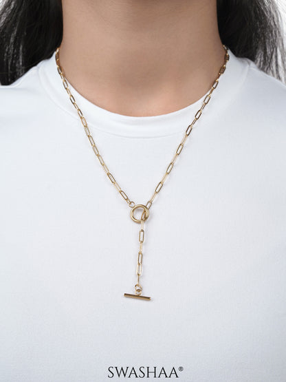 Daina Toggle Clasp 18K Gold Plated Necklace