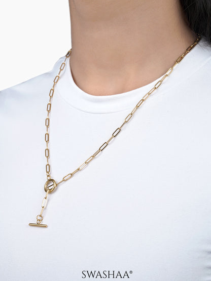 Daina Toggle Clasp 18K Gold Plated Necklace
