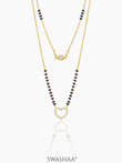 Daiva Double Layered Heart 18K Gold Plated Mangalsutra