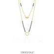 Daiva Double Layered Heart 18K Gold Plated Mangalsutra