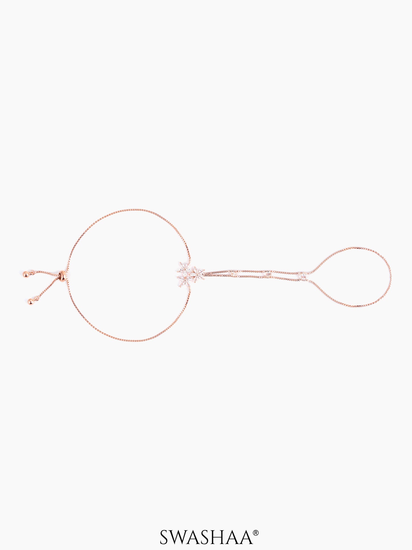 Dakshi Rosegold Plated Ring Bracelet