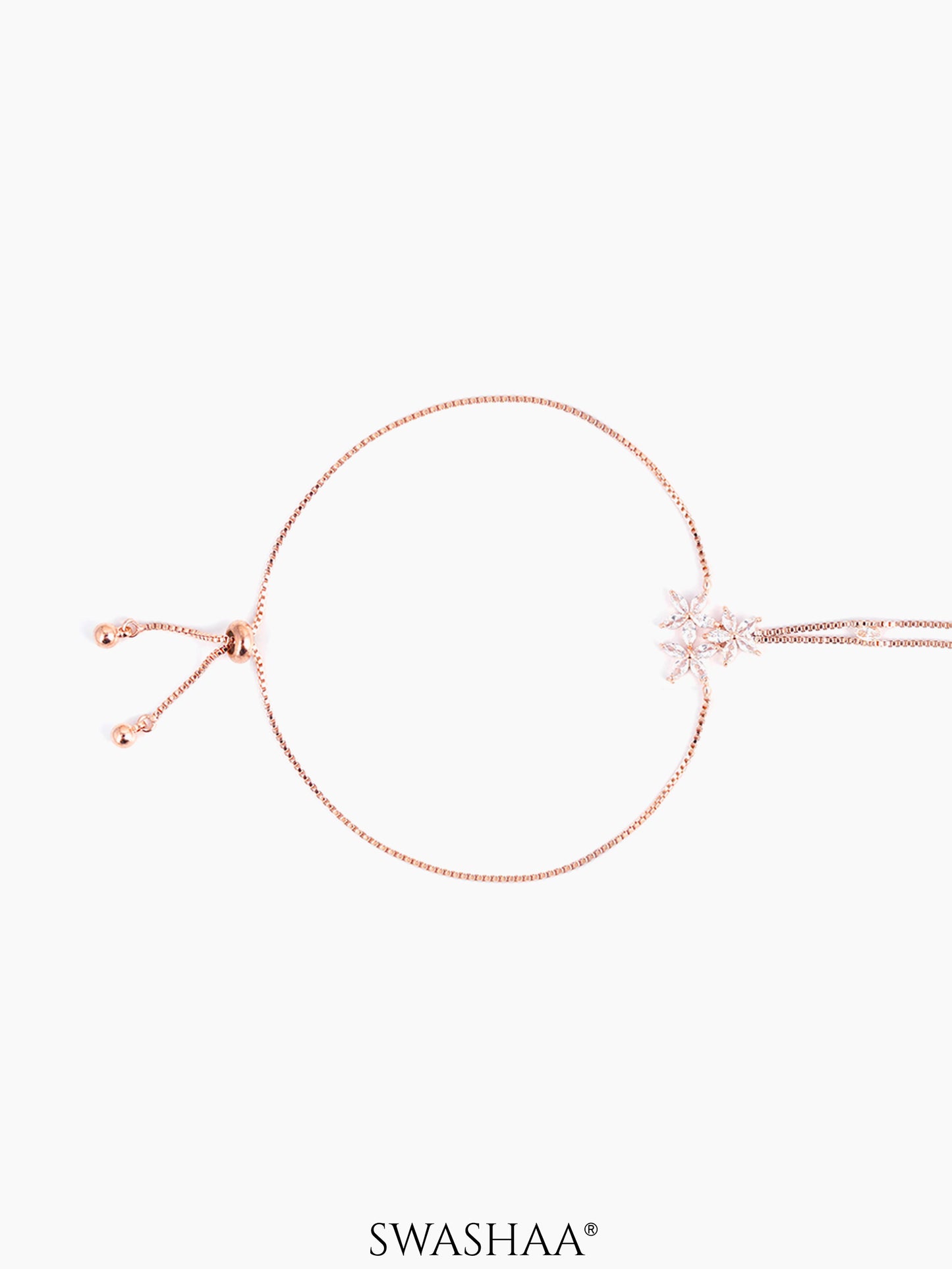 Dakshi Rosegold Plated Ring Bracelet