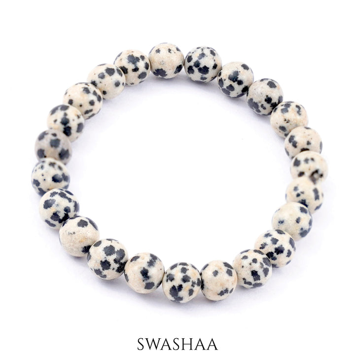 Dalmatian Jasper Women's Beaded Bracelet