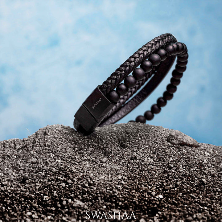 Damon Men's Leather Bracelet