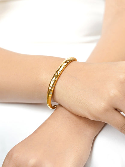 Danica Diamond Star 18K Gold Plated Cuff Bracelet