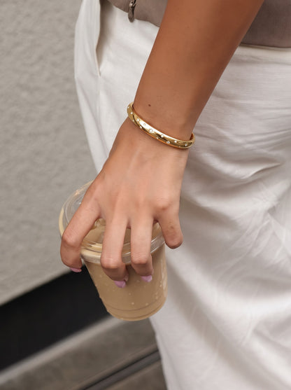 Danica Diamond Star 18K Gold Plated Cuff Bracelet