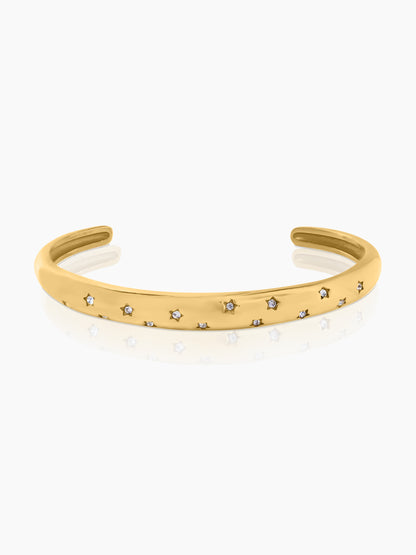 Danica Diamond Star 18K Gold Plated Cuff Bracelet
