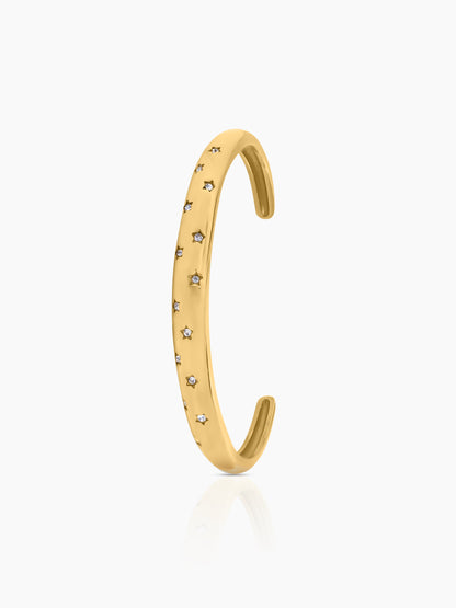 Danica Diamond Star 18K Gold Plated Cuff Bracelet