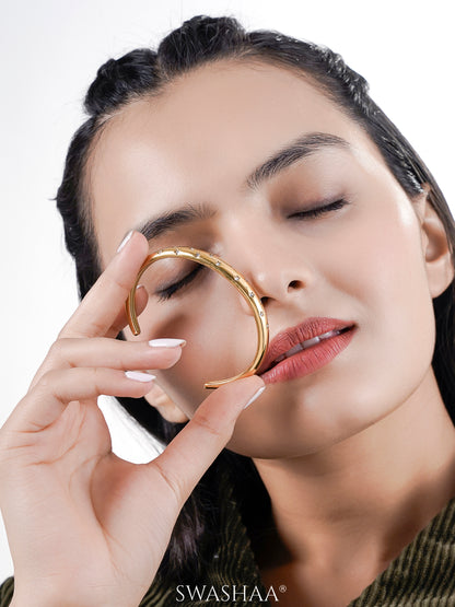 Danica Diamond Star 18K Gold Plated Cuff Bracelet