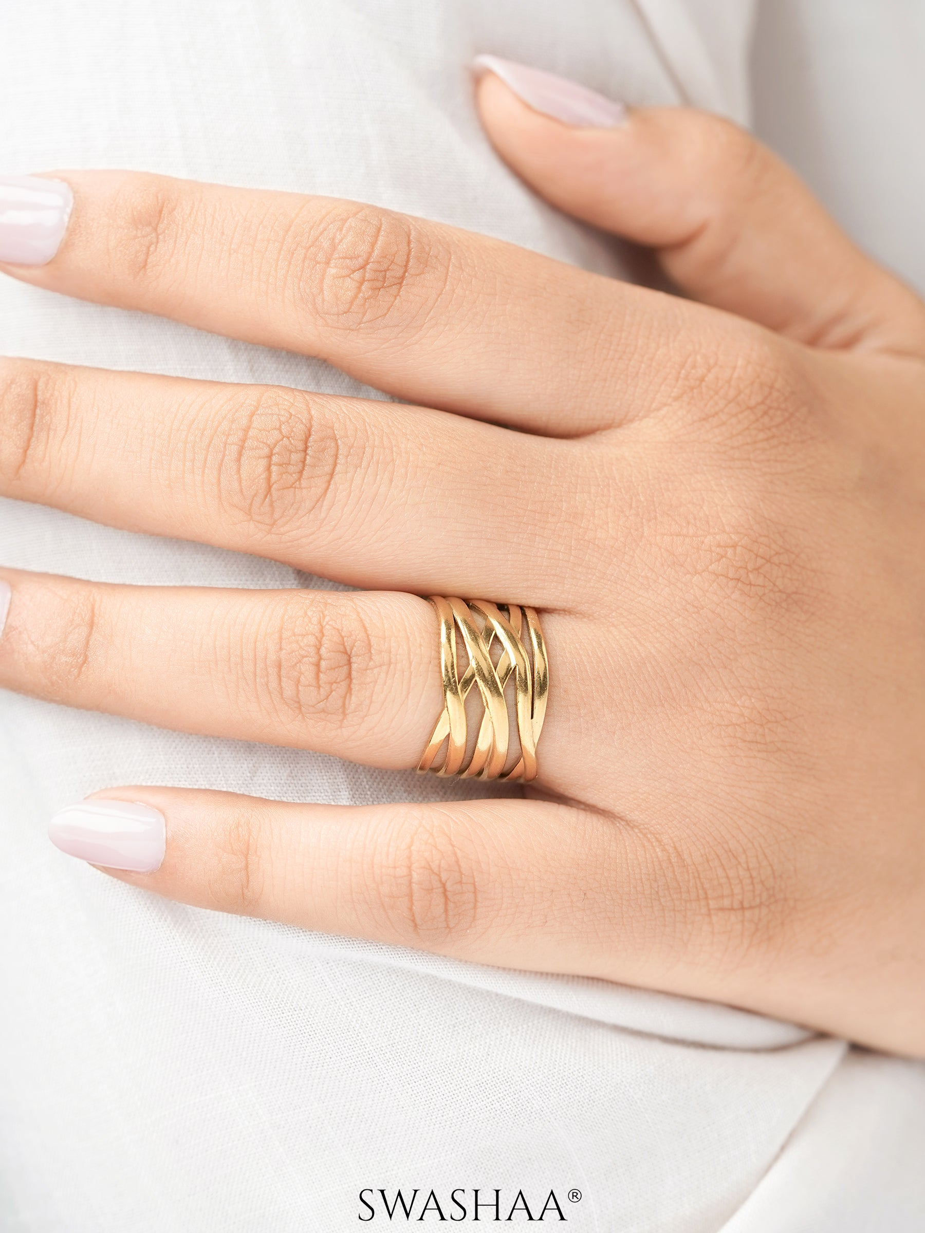 Dante 18K Gold Plated Ring - Swashaa