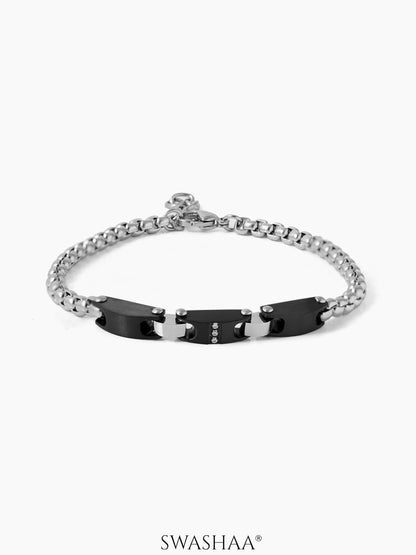 Dany Trio Bars Silver Men's Bracelet