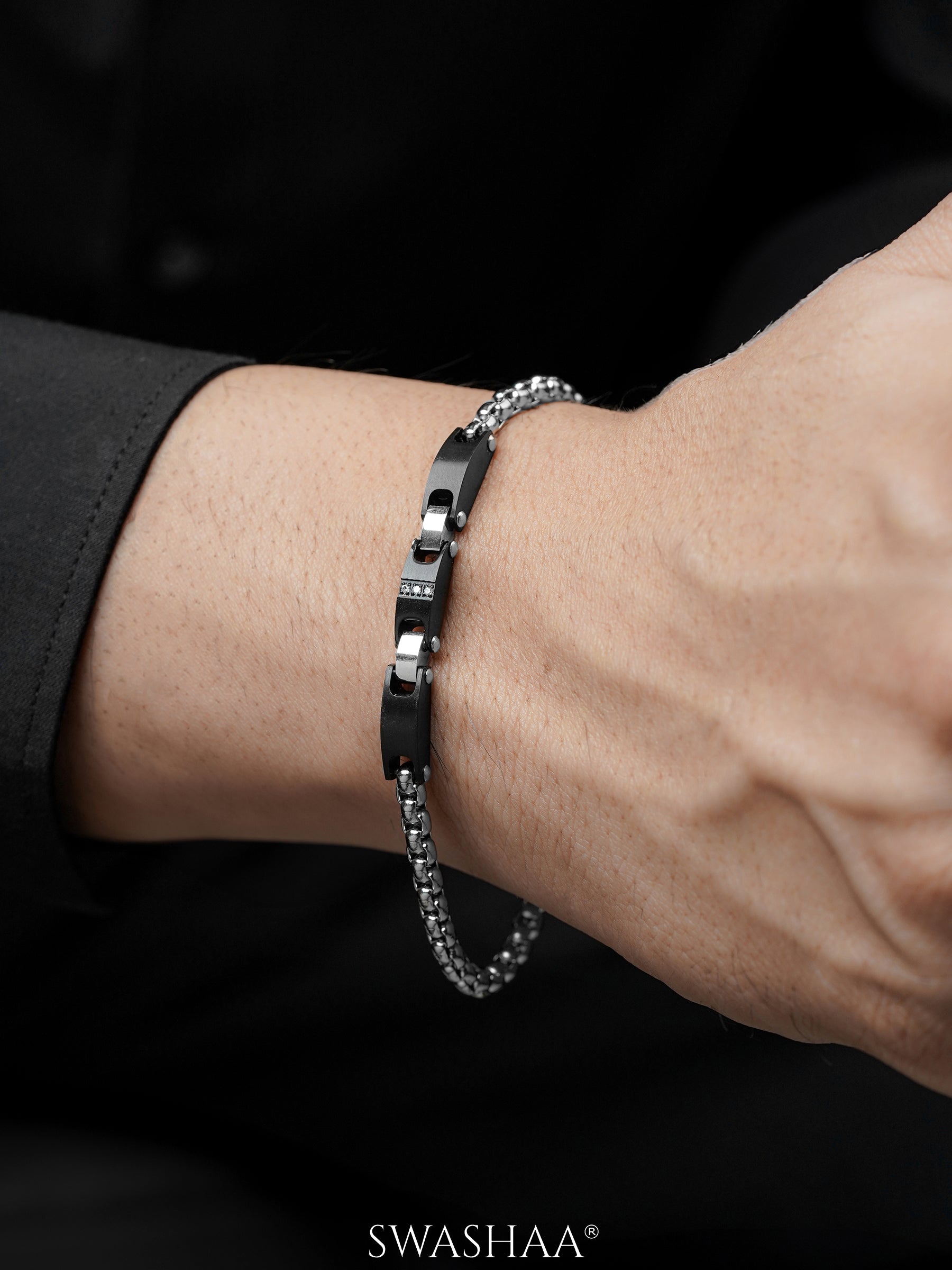 Dany Trio Bars Silver Men's Bracelet