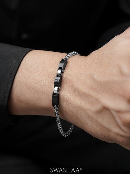 Dany Trio Bars Silver Men's Bracelet