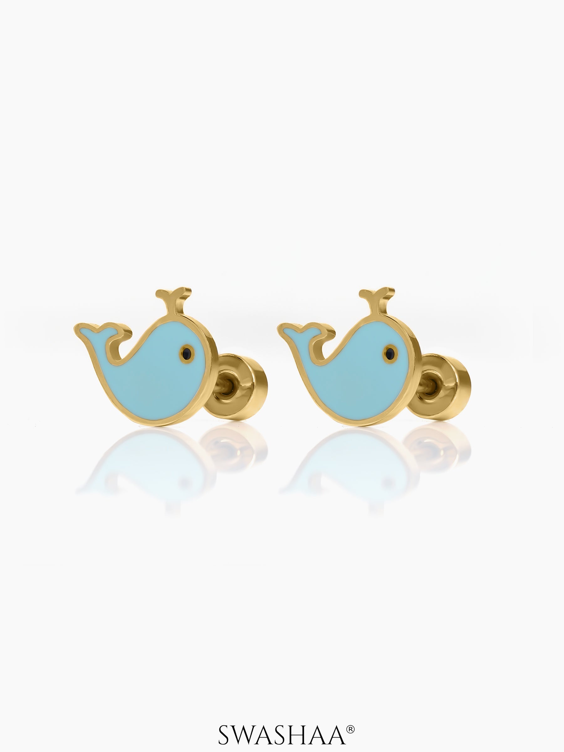Dappy Whale 18K Gold Plated Kid’s Earrings