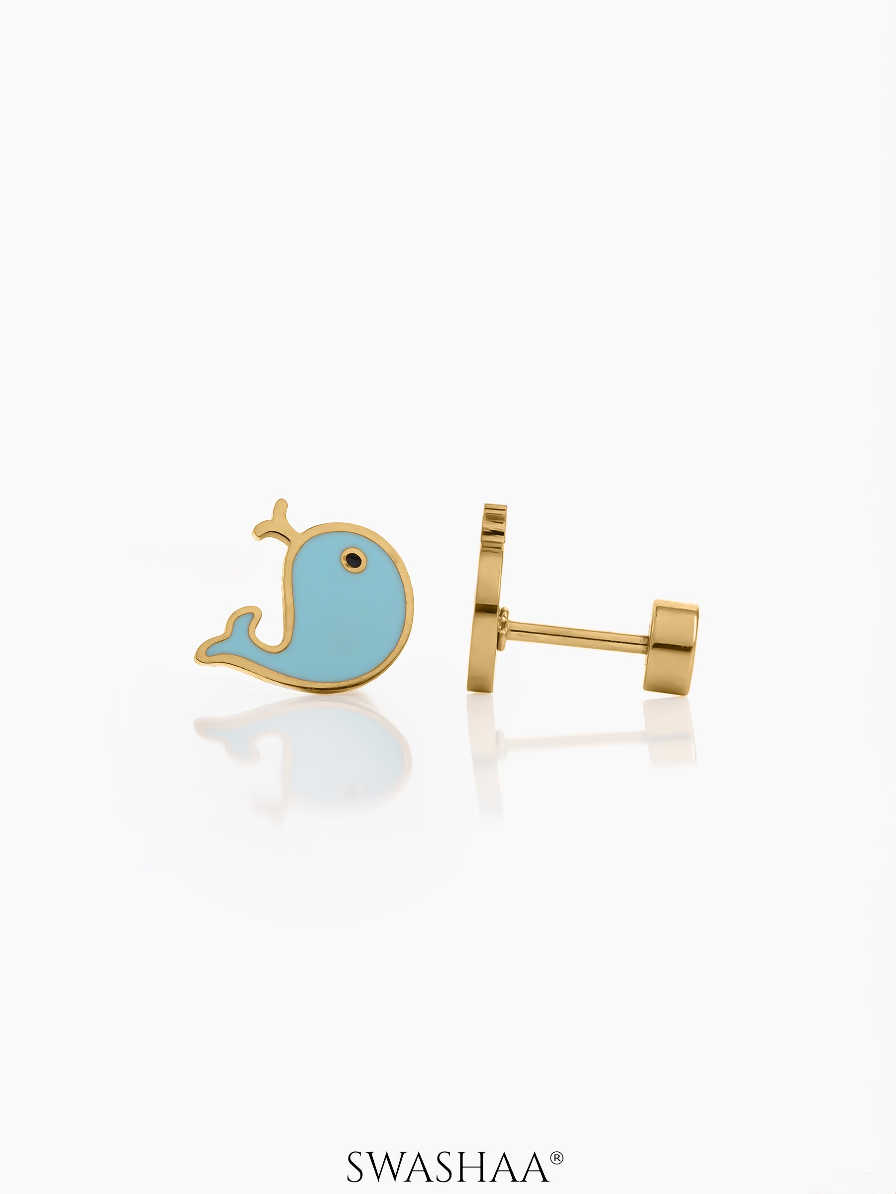 Dappy Whale 18K Gold Plated Kid’s Earrings