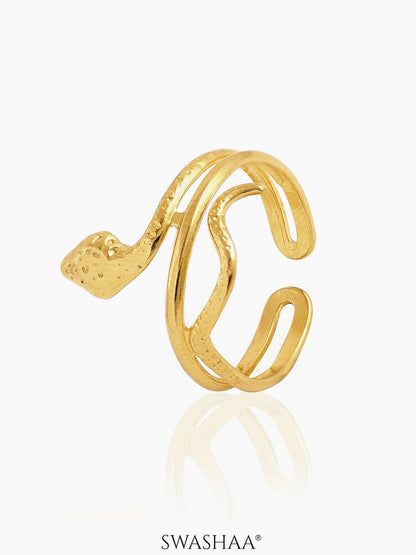 Daralice Fluid Snake Shaped 18K Gold Plated Ring