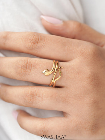 Daralice Fluid Snake Shaped 18K Gold Plated Ring