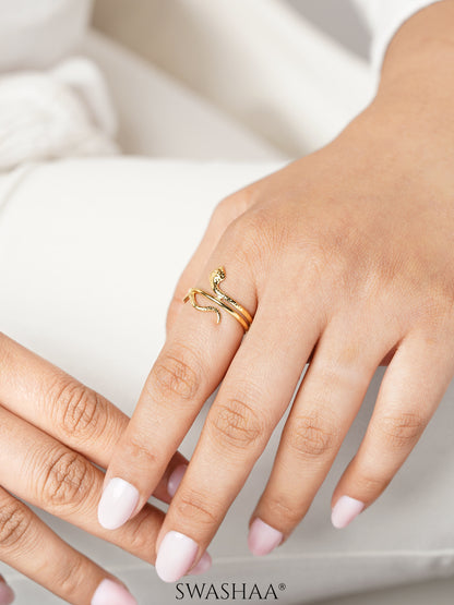 Daralice Fluid Snake Shaped 18K Gold Plated Ring