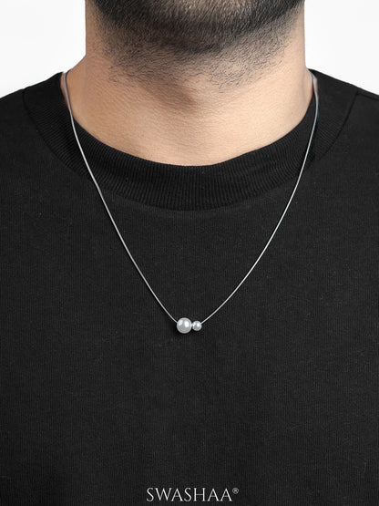 Daren Twin Pearl Men's Chain Pendant - Swashaa