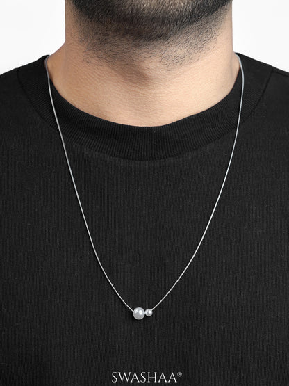 Daren Twin Pearl Men's Chain Pendant - Swashaa